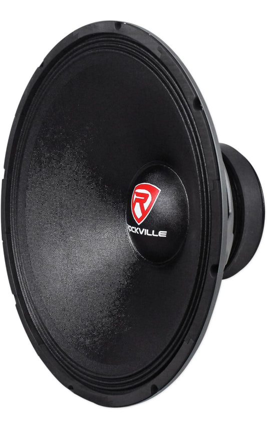 Rockville RVW1800P8 1800W 18" Rou DJ Subwoofer 8 Ohm, Hoë Kraghantering, Diep Basreaksie, Duursame Konstruksie, vir Professionele DJ's en Regstreekse Klank
