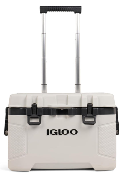Igloo Trailmate 52Qt Wheeled Cooler, Insulated Hard Shell Ice Chest - Bone
