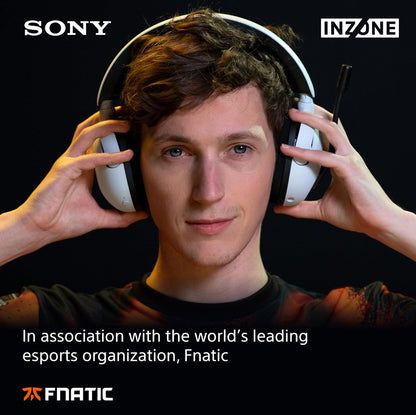 Sony INZONE H5 Draadlose Speletjie-koptelefoon, 360 Ruimtelike Klank 28 Uur Battery, 2.4Ghz Draadloos en 3.5mm Oudioaansluiting - Wit