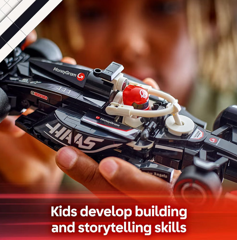 LEGO Speed Champions MoneyGram Haas F1 Team VF-24 Renmotor-speelding - Boustel vir kinders