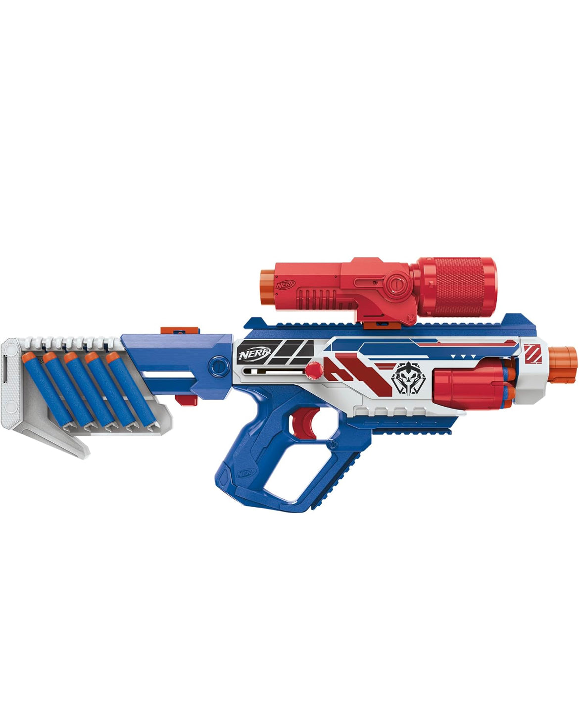 Nerf Rebel Ops Operation Vanguard Strikepoint Blaster
24 Nerf Foam Darts, Shieldstock & Scope-Barrel Attachments, Kids Gift Toys, Ages 8+ (Amazon Exclusive)