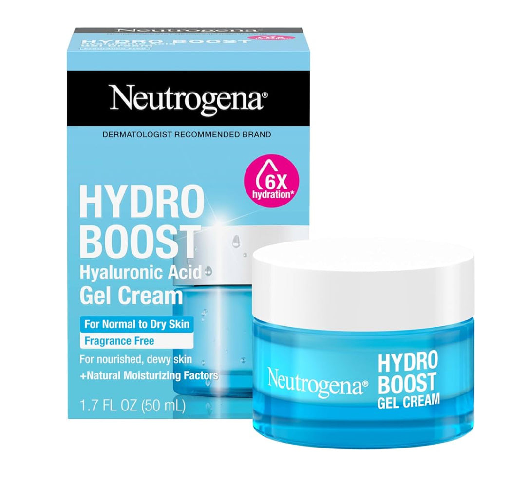 Neutrogena Hydro Boost Gel Cream Velvogter (1.7 oz) & Proefgrootte Hydro Boost Hydrating Gel Reiniger (0.5 fl oz)