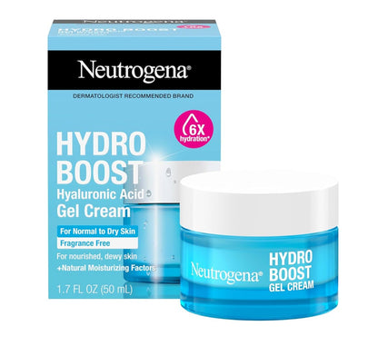 Neutrogena Hydro Boost Gel Cream Velvogter (1.7 oz) & Proefgrootte Hydro Boost Hydrating Gel Reiniger (0.5 fl oz)