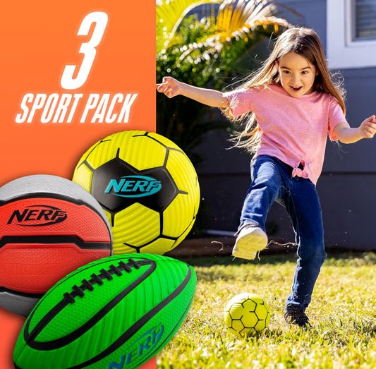 Nerf Mini Foam Sports Ball Set - 3PCS