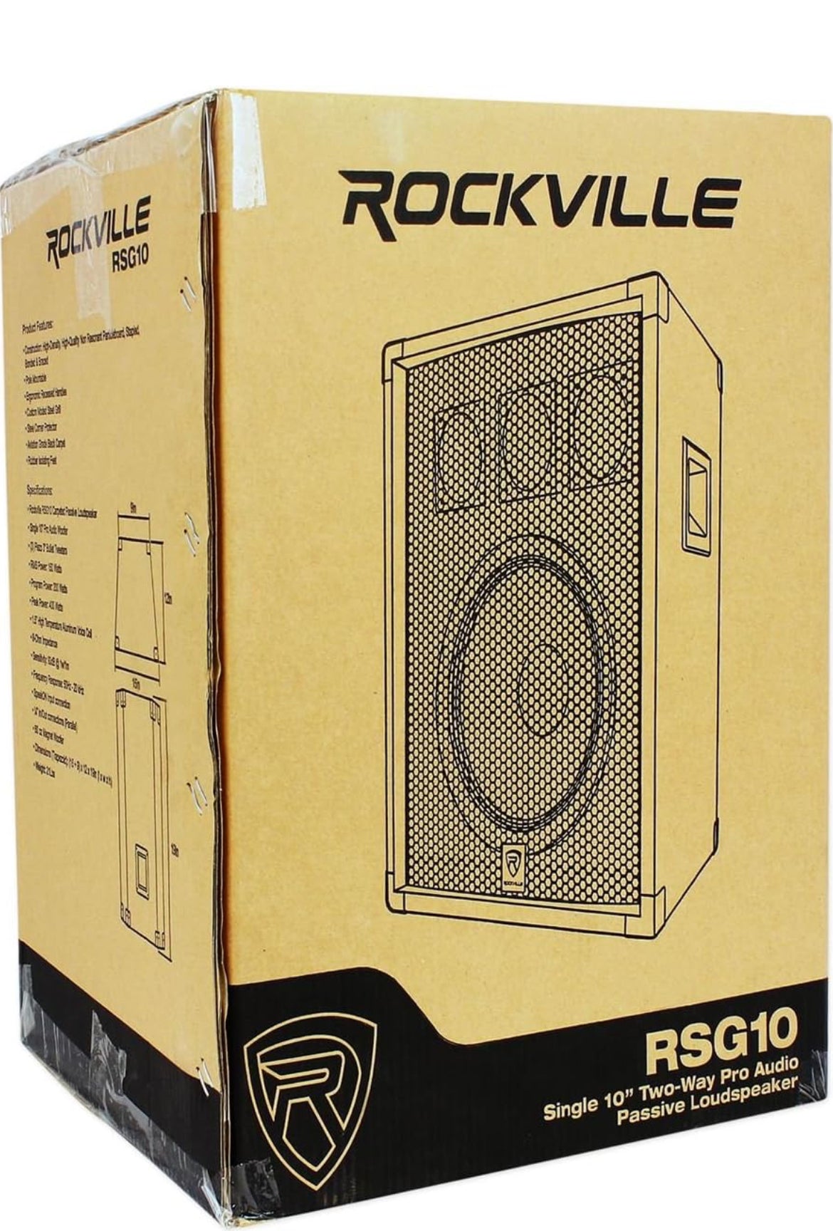 Rockville (2) RSG10 10 400 Watt 2-Way 8-Ohm Passive DJ/Pro Audio PA Speaker BUNDLE