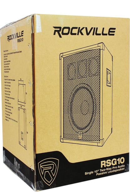 Rockville (2) RSG10 10 400 Watt 2-rigting 8-Ohm Passiewe DJ/Pro Oudio PA Luidspreker BUNDEL