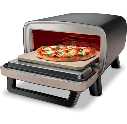 Ninja Artisan Buite Pizza Oond, 12-duim, 3-minute Pizza, Napolitaans, Dun Kors, New York Chicago, Pasgemaak, 700F Maksimum Temperatuur, Elektriese Hitte, Bak, Braai, Rys, Warmhou (MO201)