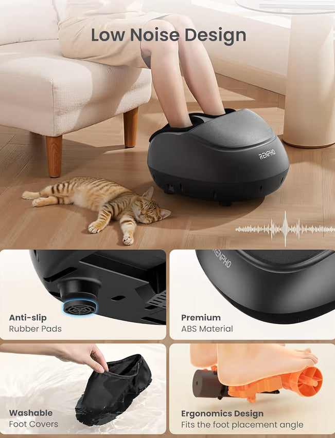 Full Foot Massager Machine Shiatsu Foot Massager w/ Heat Plantar Fasciitis Massager - Fits Up to Size 13