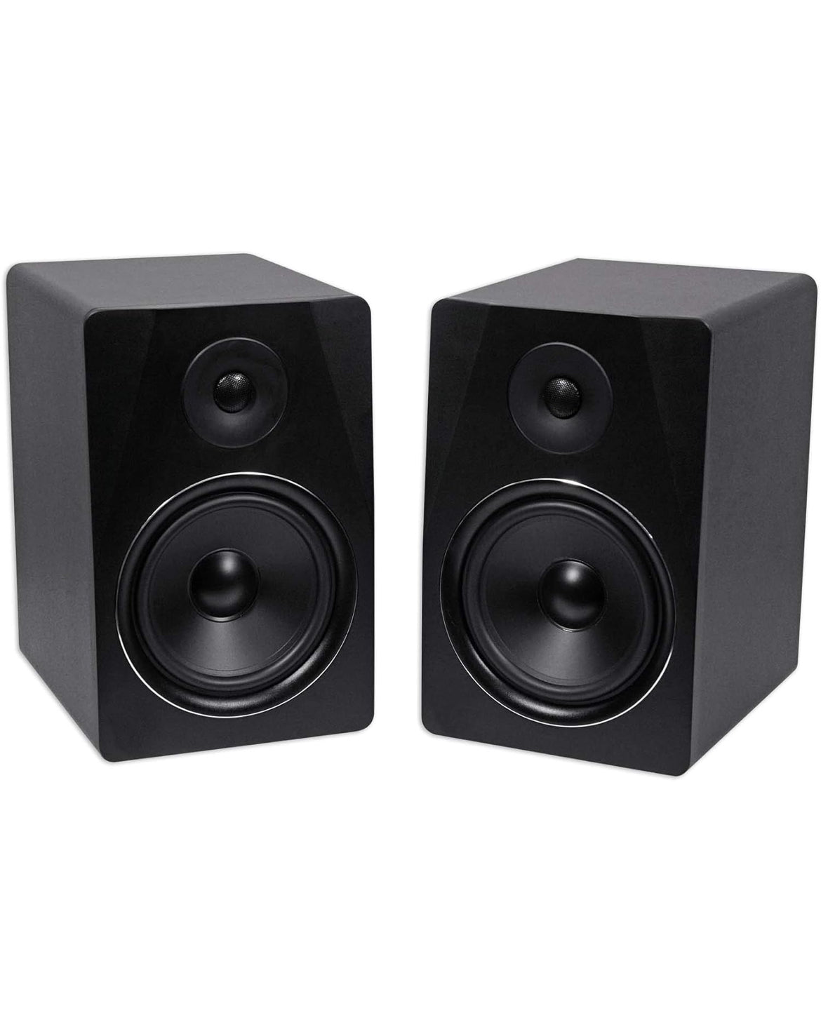 Rockville Pair APM8B 8" 2-Way 500 Watt USB Studio Monitors+36" Stands+Pads