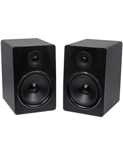 Rockville Pair APM8B 8" 2-rigting 500 Watt USB Studio Monitors+36" Standerds+Pads