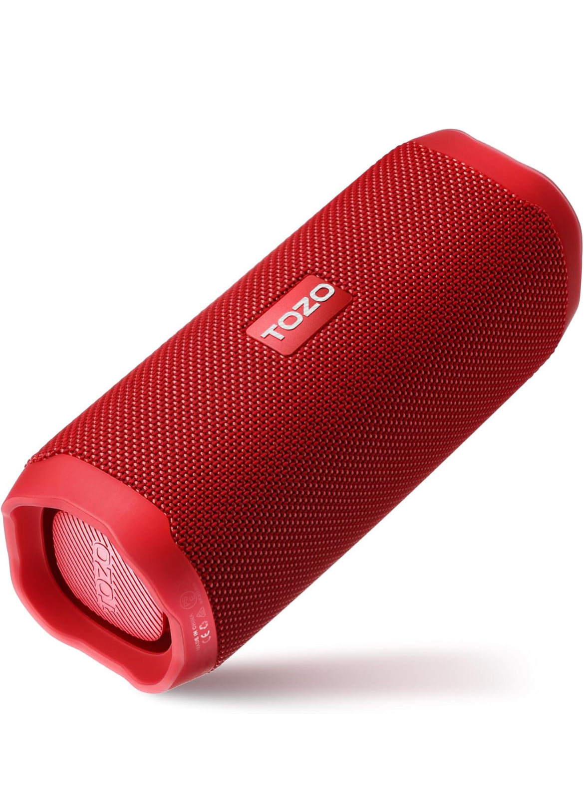 PA2 Portable Bluetooth Speaker w/ Dual Drivers & Dual Bass Diaphragms, Deep Bass Loud Stereo Sound, 25H Playtime, Custom EQ - RED