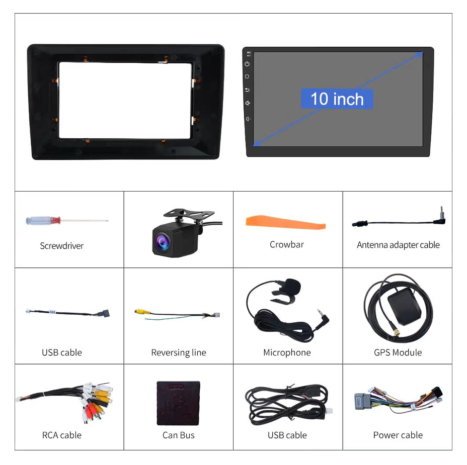 Double Din Smart Car Stereo | 64GB, 4-Core, CarPlay/Android Auto & HD Backup Camera
