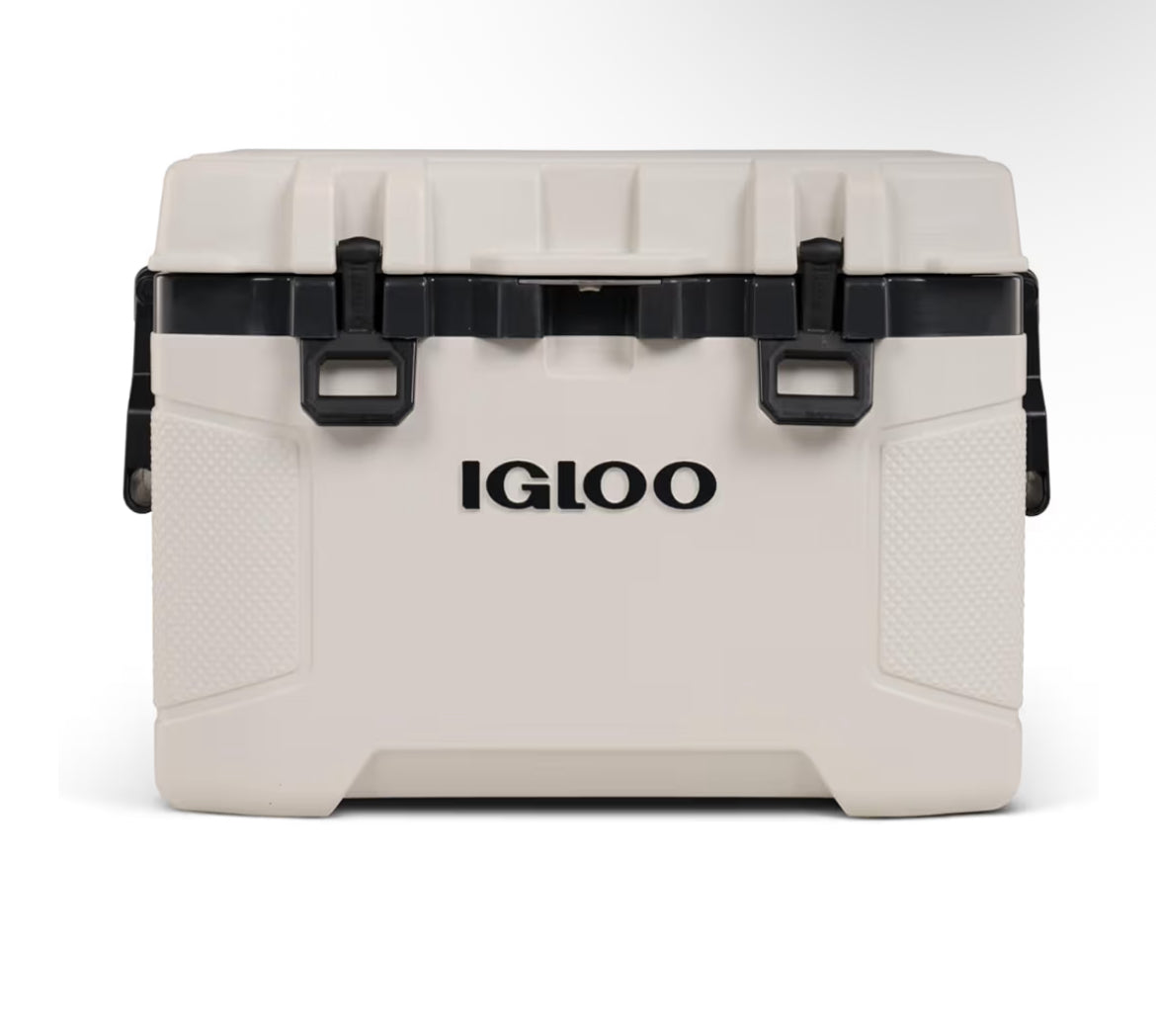 Igloo Trailmate Cooler 50Qt Durable Insulated Hard Shell Ice Chest - Bone