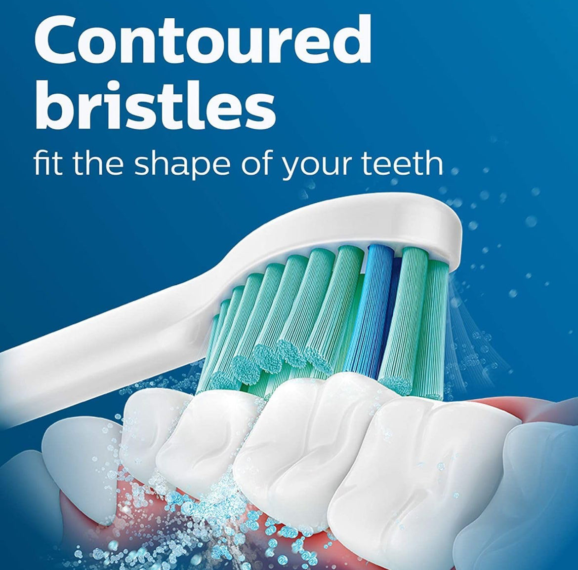 Philips Sonicare Oorspronklike Simply Clean Vervangende Tandeborselkoppe, 2 Borselkoppe, Wit, HX6012/04