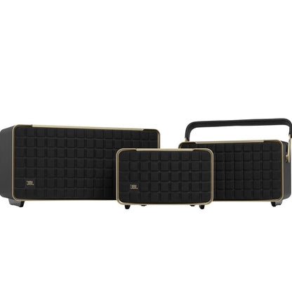 JBL Retrostylering Authentics 200 Slimhuis-luidspreker met ingeboude Wi-Fi, Bluetooth en stemassistente - (Swart/Goud)