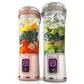 Ninja BC155PS Blast Two-Pack Portable Blender, Cordless, 18oz. Vessel, Personal Blender BPA Free, Leakproof-Lid & Sip Spout, Rechargeable, Dishwasher Safe Parts - Peach & Stone