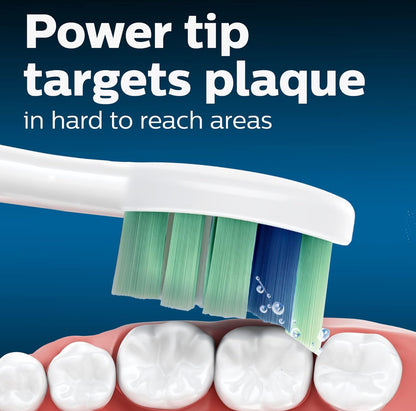 Philips Sonicare Optimal Plaque Control Vervangende Tandeborselkoppe, HX9024/65, BrushSync™ Tegnologie, (Wit) 4PK