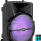 Wireless Portable PA Speaker System -1200W High Powered Bluetooth Compatible Indoor & Outdoor DJ Sound Stereo w/ USB MP3 AUX 3.5mm Input, Flashing Party Light & FM Radio