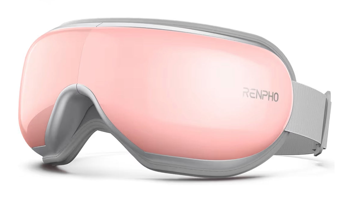 Eyeris 1 Eye Massager w/ Heat, Smart Sleep Mask for Dry Eyes Relax, Reduce Strain - (Pink)