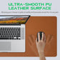 Black Shark Leather Desk Pad Protector, Office Desk Mat, Large Mouse Pad - Manta P10 Brown