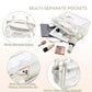 Clear Beach Bag Travel Tote Transparent Backpack for Women Girls Stadium Approved Crossbody Messenger Shoulder Handbag