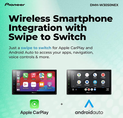 Pioneer DMH-W3050NEX 6.8" Capacitive Touchscreen Double Din Car Stereo
Digital Multimedia Receiver, Wireless Apple CarPlay & Android Auto, Bluetooth, Backup Cam, Maestro, HD Radio, Hi-Volt RCA