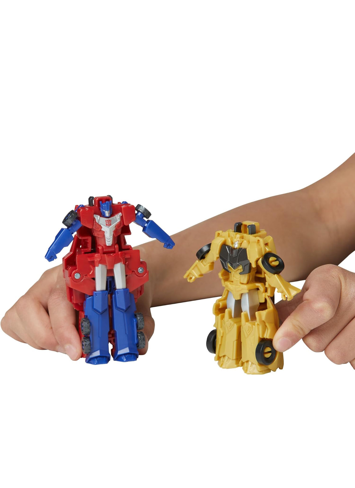 Transformers Crash & Combine Heroes, 3.75-Inch Converting Bumblebee and Optimus Prime Action Figures, Robot Toys for Kids 6 and Up (Amazon Exclusive)