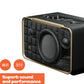 JBL Retro Style Authentics 200 Smart Home Speaker with Built in Wi-Fi, Bluetooth and Voice Assistants - (Black/Gold)