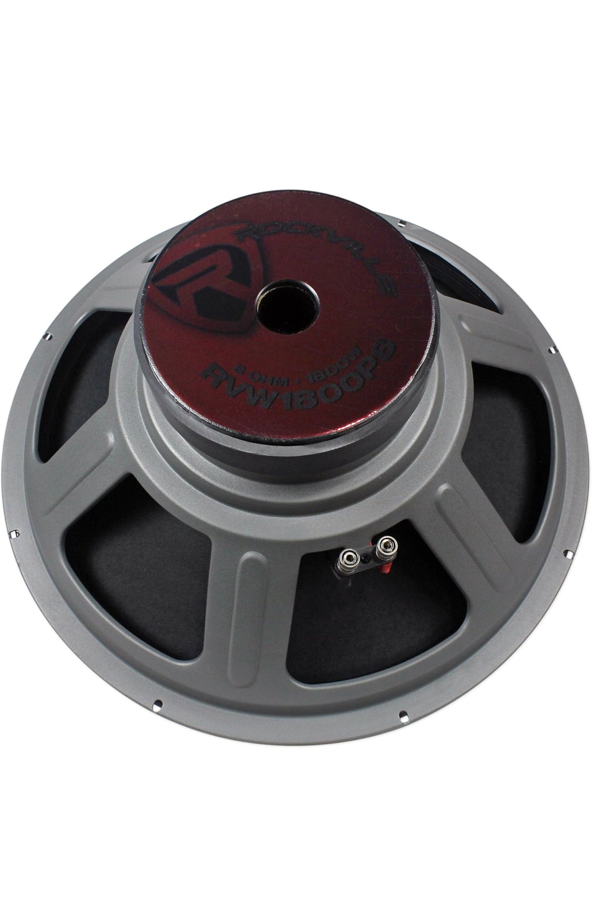 Rockville RVW1800P8 1800W 18" Rou DJ Subwoofer 8 Ohm, Hoë Kraghantering, Diep Basreaksie, Duursame Konstruksie, vir Professionele DJ's en Regstreekse Klank