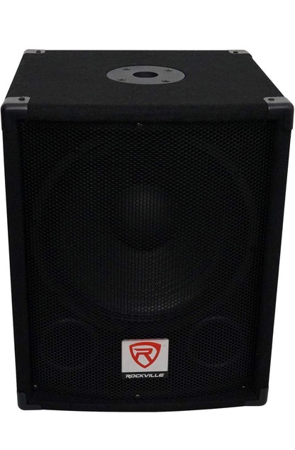 Rockville SBG1124 12" 600W Passiewe 4 Ω Pro DJ Subwoofer, Mdf/Paalmontering, Swart