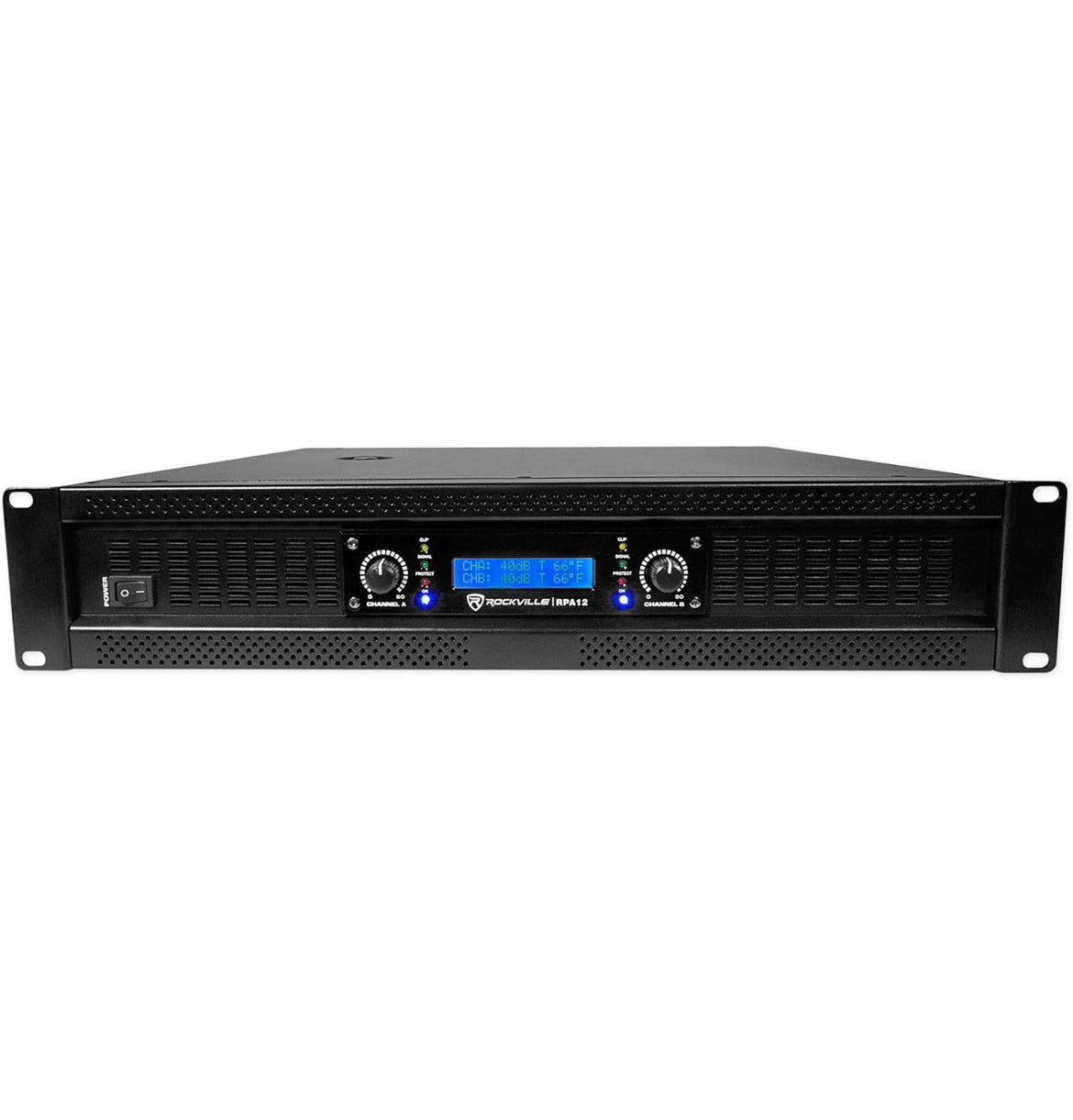 Rockville (2) Subwoofers Pro DJ PA 12" SBG1128 + Amplificateur 2 Canaux 5000 W + Câbles