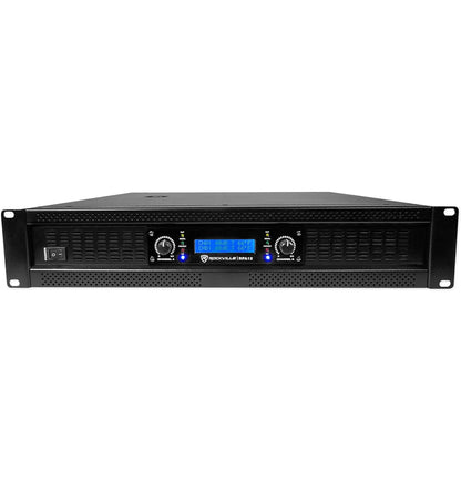 Rockville (2) SBG1128 12" Pro DJ PA Subwoofers+5000w 2-Kanaal Versterker+Kabels