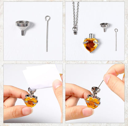Elegante Kremasie-kis Ketting Vertikale Balk Sirkoon Hart Kristal Vlekvrye Staal Gedenkhangertjie