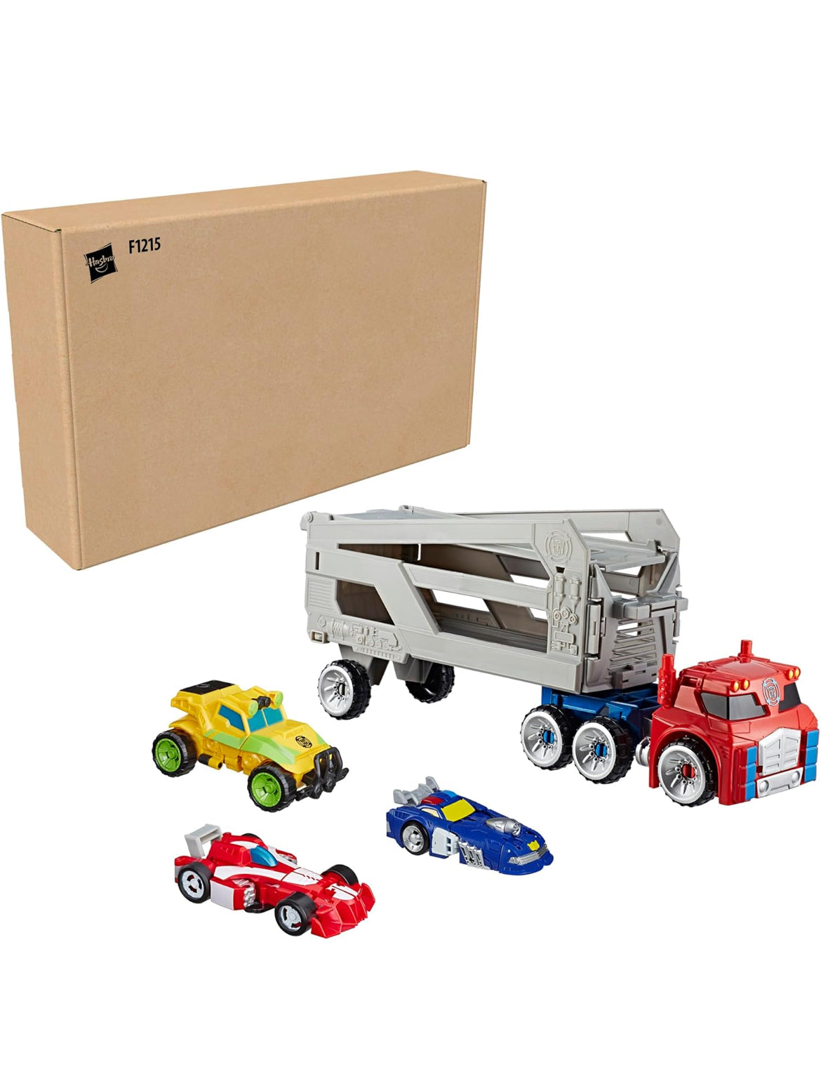 Transformers Playskool Heroes Rescue Bots Academy Road Rescue Team Trailer 4-Pack Converting Toy