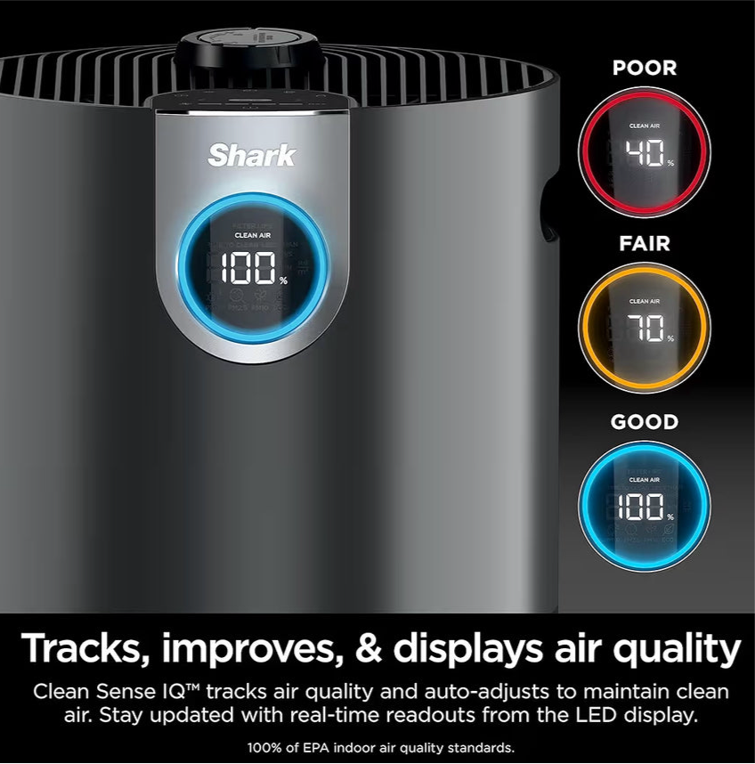 Shark HP232 Clean Sense Air Purifier MAX with Odor Neutralizer Technology - Grey