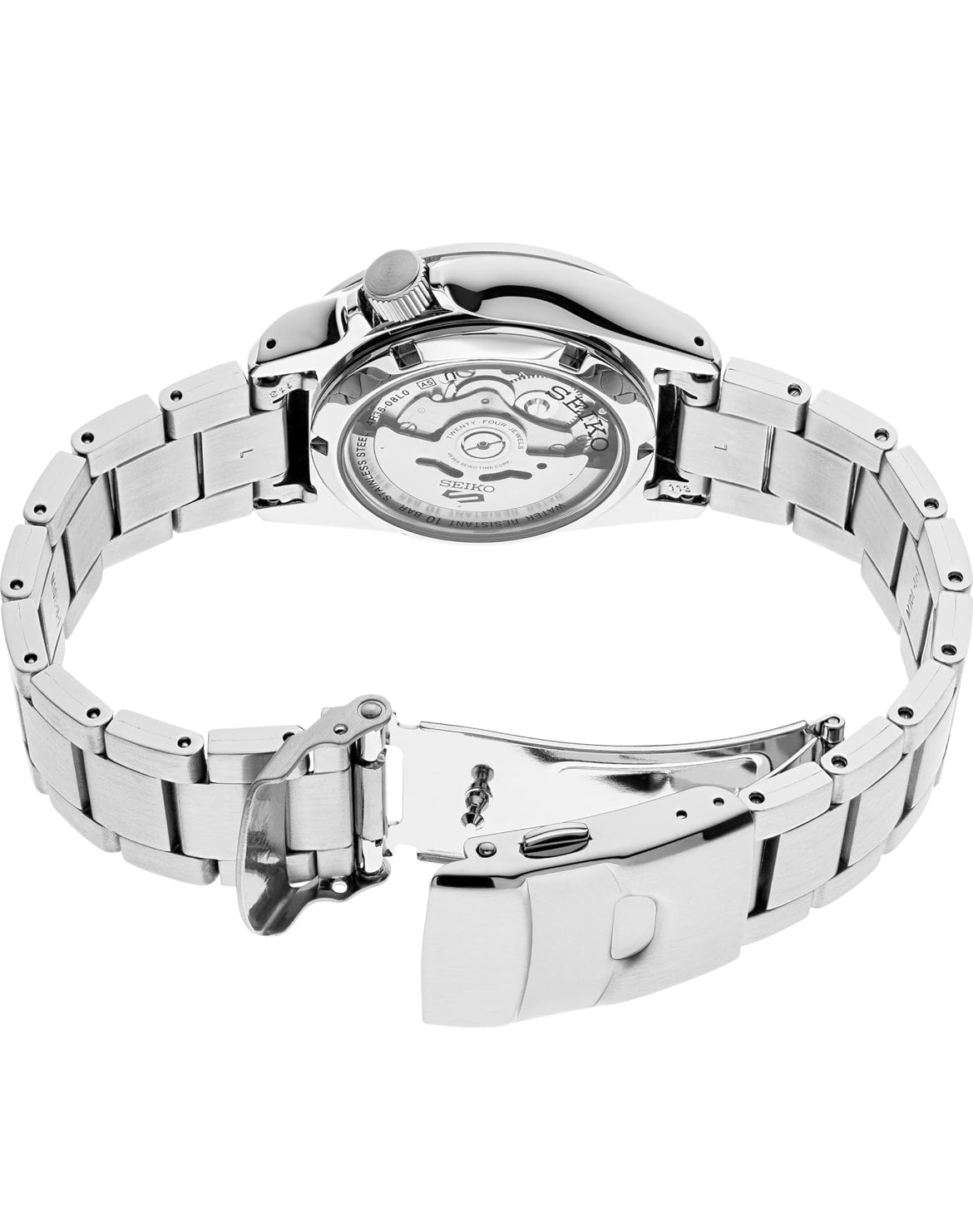 SEIKO Outomatiese Horlosie 5 Sports - Dag-/Datumkalender, LumiBrite Wysers en Merkers, en Roterende Ring, 100m Waterbestand