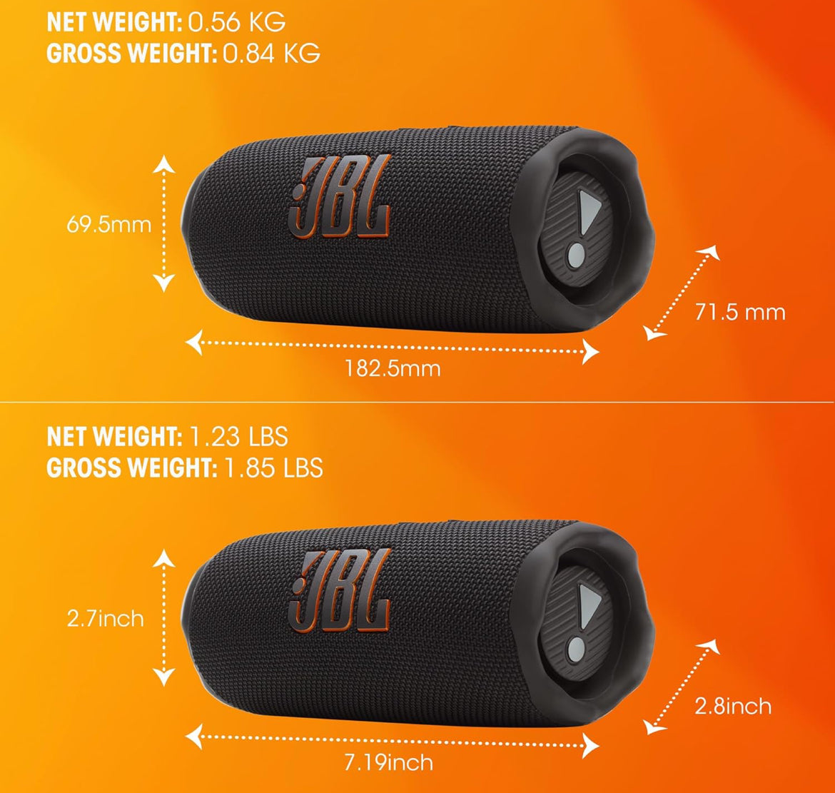 JBL Flip 7 - Portable Waterproof and Drop-Proof Speaker Bold Pro Sound with AI Sound Boost- (Squad)