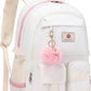 Backpack for Girls Laptop Backpacks 15.6 Inch College Cute Bookbag Anti Theft Primary Elementary School Bag Casual Daypack for Students Teens Girl Women (Beige)