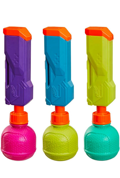 Nerf Super Soaker Bottle Burst Trio | 3 Pump Action Water Toys | Removable 4 Fl. Oz. Capacity Bottles | Kids Outdoor Toys | Ages 6+