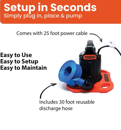 BLACK+DECKER Dekselpomp, 1500 GPH Outomaties