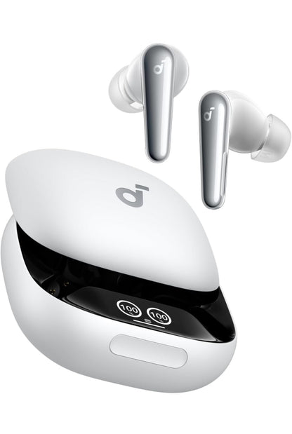Soundcore Liberty 4 Pro by Anker, Noise Cancelling Wireless Earbuds, 7-Sensor and Real-Time Adaptive Noise Cancelling, 2× Faster Charging, Studio-Level Hi-Fi Music, Clear Calls with 6 Mics and AI
