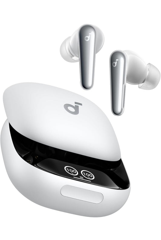 Soundcore Liberty 4 Pro deur Anker, Draadlose Oorfoontjies met Geraasonderdrukking, 7-Sensor en Intydse Aanpasbare Geraasonderdrukking, 2× Vinniger Laai, Studio-vlak Hi-Fi Musiek, Duidelike Oproepe met 6 Mikrofone en KI