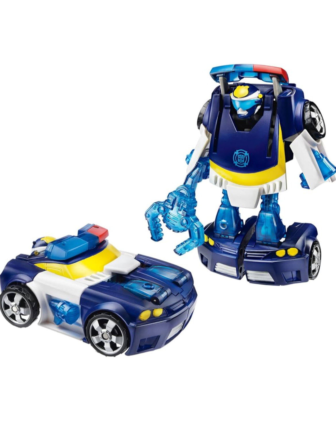 Transformers Playskool Heroes Rescue Bots Energize Chase The Police-Bot Action Figure, Ages 3-7