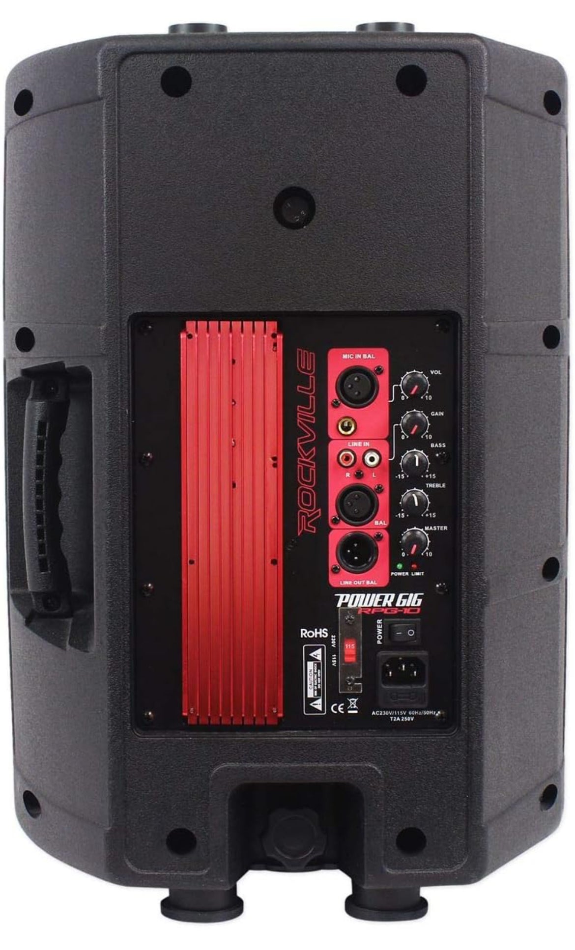 Rockville RPG10 10" 600W Powered DJ PA Speaker System, Deep Bass, 2 Channel Mixer, EQ - Perfect for Live Music, Events, and Parties