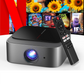 2025 Netflix-Official | 386+ Built-in Apps] DBPOWER E2 Smart Projector with WiFi and Bluetooth, Mini Projector 4K Support with Netflix, Youtube, Disney+, Hulu, Max, Crunchyroll w/ Portable Case