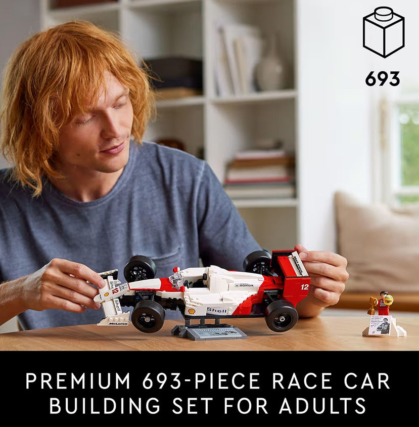 LEGO Icons McLaren MP4/4 & Ayrton Senna Minifiguur Modelmotorstel – Boubare F1 McLaren-stel