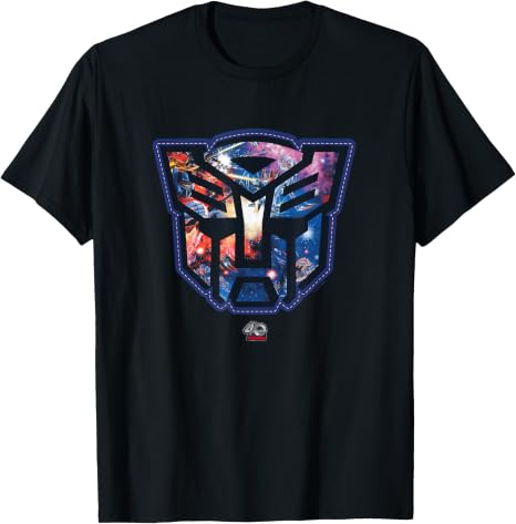 Transformers 40th Anniversary Autobot Cosmic Collage Logo T-Shirt