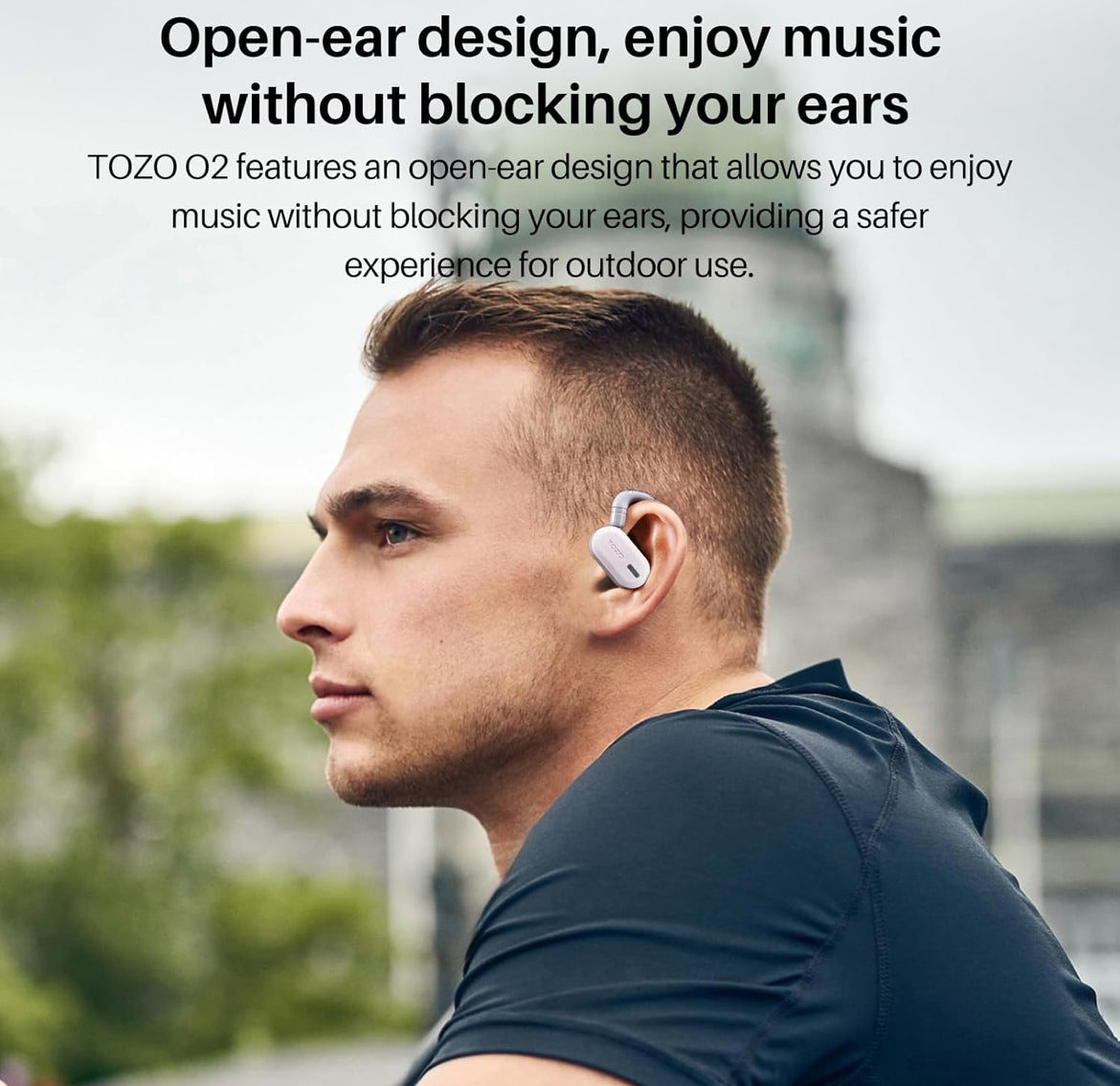 True Open Ear Wireless Lightweight w/ Multi-Angle, Dual-Axis Design for Long-Lasting Comfort - White