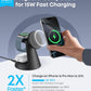 Anker MagSafe Charger Compatible, MagGo 3-in-1 Charging Station, Qi2 Certified - (Adapter Included)