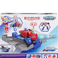 TRANSFORMERS EarthSpark Optimus Prime Battle Trailer Playset with Action Figure, Lights and Sounds, Electronic Truck Toys for Kids 6 and Up